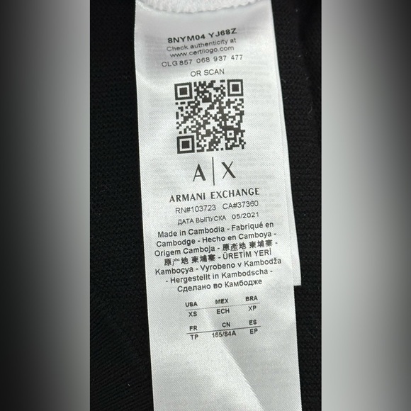 Armani Exchange ICON LOGO CREW NECK SWEATSHIRT - Picture 3 of 10